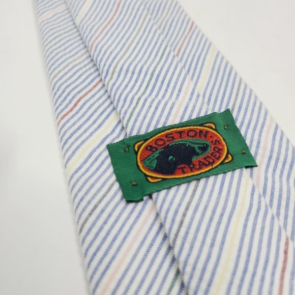 Boston Traders | Summer Seersucker Striped Tie - Picture 5 of 8